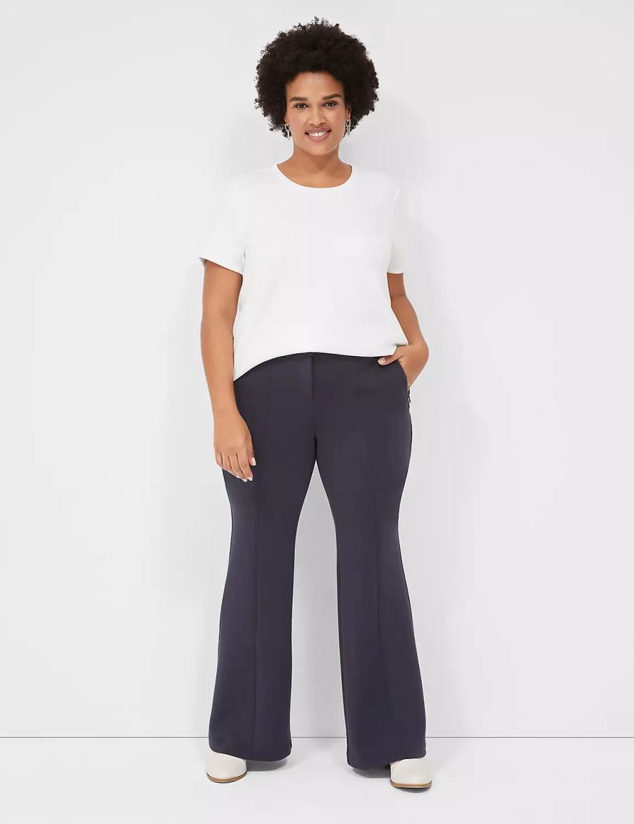 Παντελονι γυναικεια Lane Bryant Journey Knit Flare μπλε | HYM3073IV