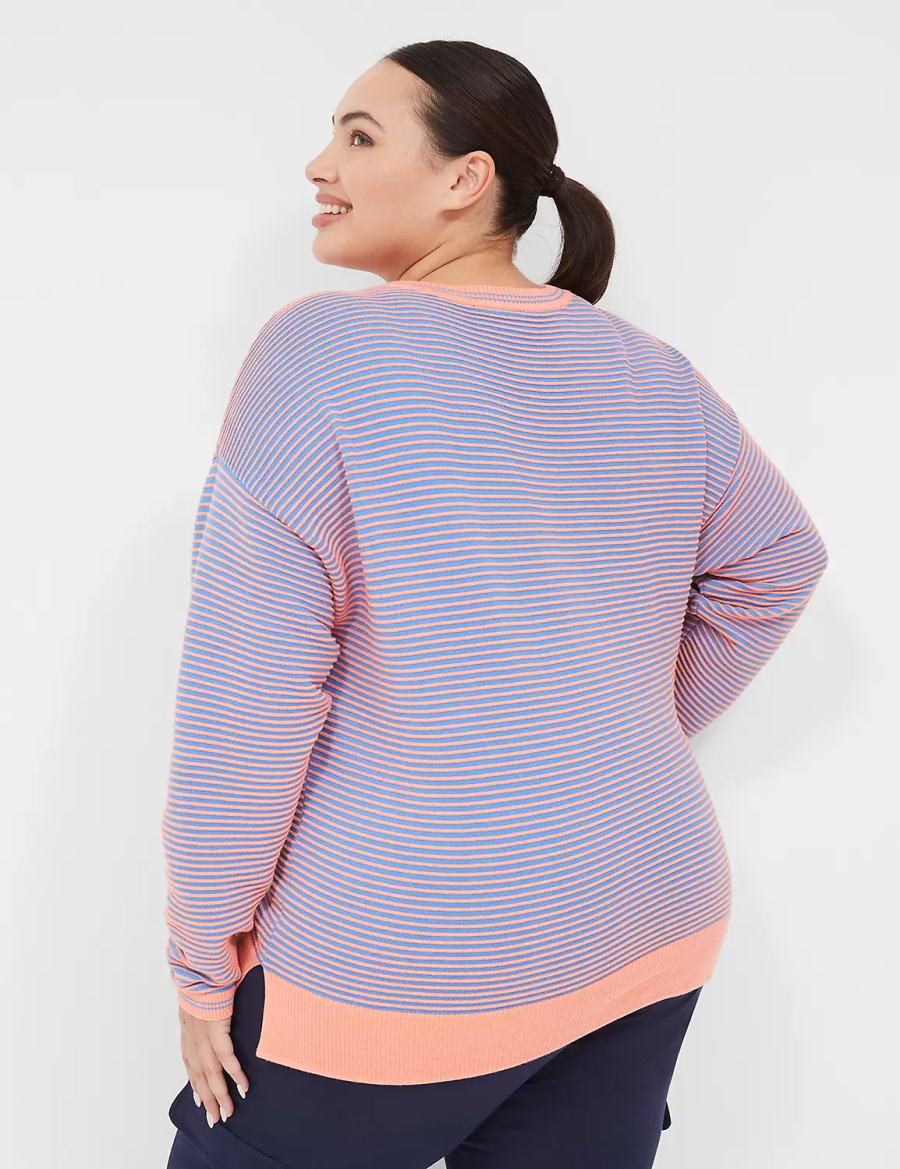 Πουλόβερ γυναικεια Lane Bryant LIVI Crew-Neck Ottoman κοραλι | JDR8226DL