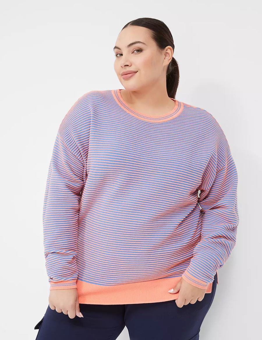 Πουλόβερ γυναικεια Lane Bryant LIVI Crew-Neck Ottoman κοραλι | JDR8226DL