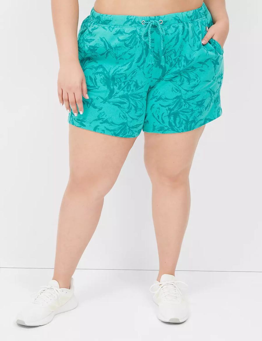 Σορτσ γυναικεια Lane Bryant LIVI French Terry τυρκουάζ | HAX6855IT