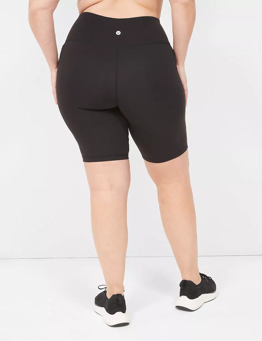 Σορτσ γυναικεια Lane Bryant LIVI High-Rise Recycled LIVI Soft Knee μαυρα | JOC3670LU