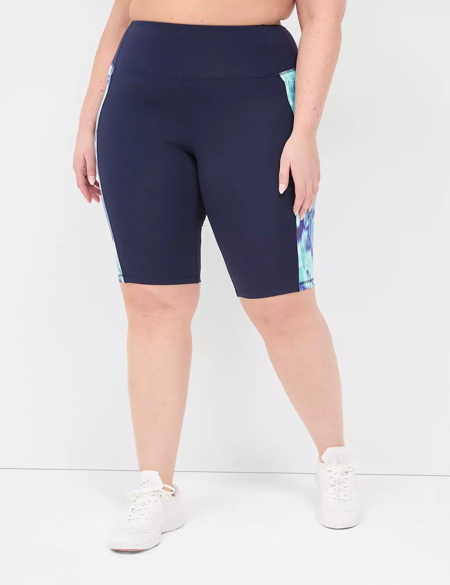 Σορτσ γυναικεια Lane Bryant LIVI High-Rise Recycled LIVI Soft Knee σκούρο μπλε | QPT1471BT