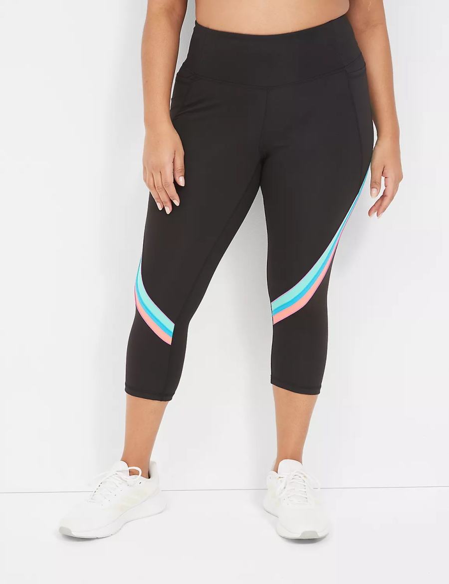 Κολαν γυναικεια Lane Bryant LIVI High-Rise Recycled LIVI Soft Capri μαυρα | KQK5725DL