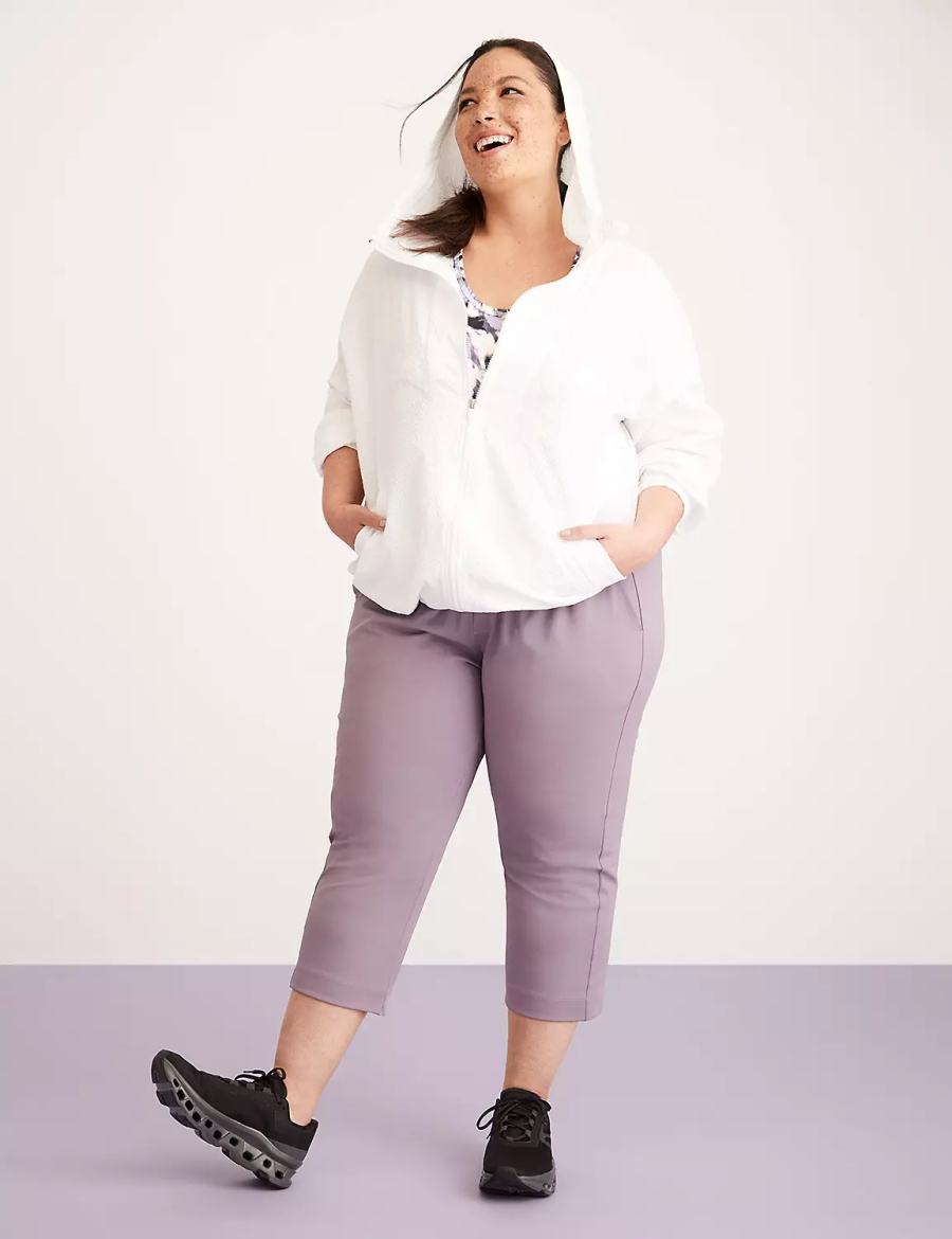 Παντελονι γυναικεια Lane Bryant LIVI Knit Capri μωβ Ελιά | RRN1284BW