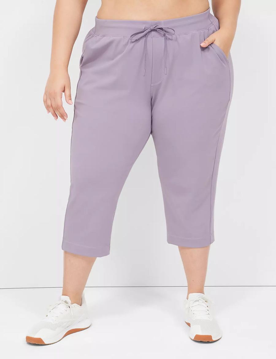 Παντελονι γυναικεια Lane Bryant LIVI Knit Capri μωβ Ελιά | RRN1284BW