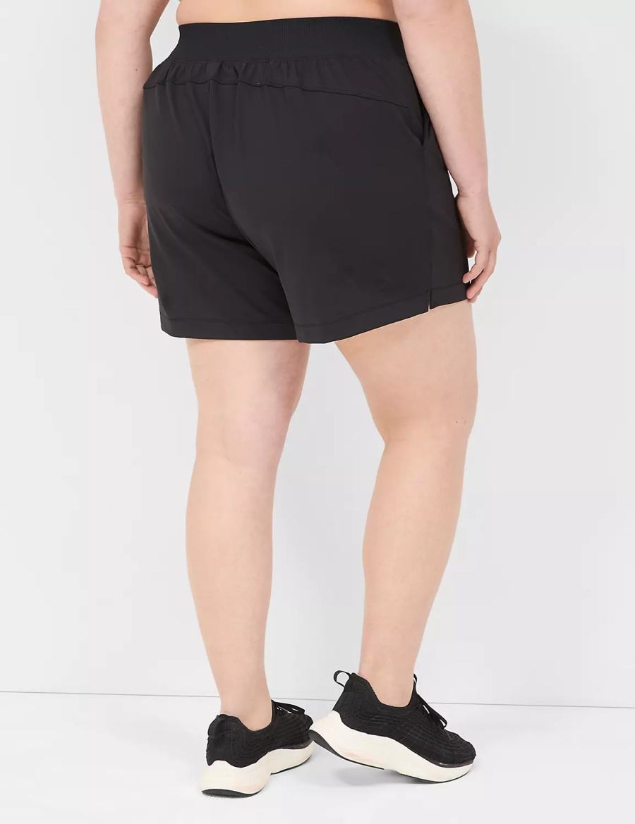 Σορτσ γυναικεια Lane Bryant LIVI Knit μαυρα | TZY4923BF