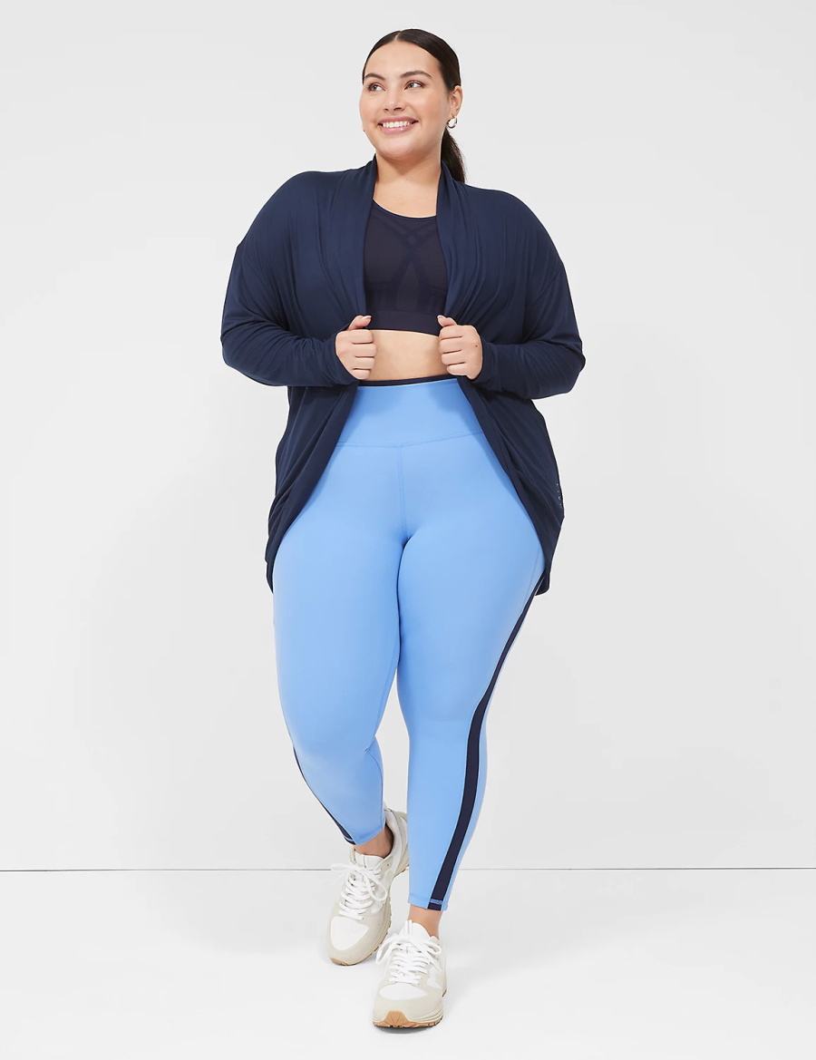 Μπουρνούζι γυναικεια Lane Bryant LIVI Recycled LIVI Soft Cocoon Overpiece σκουρο μπλε | LRR7931FA