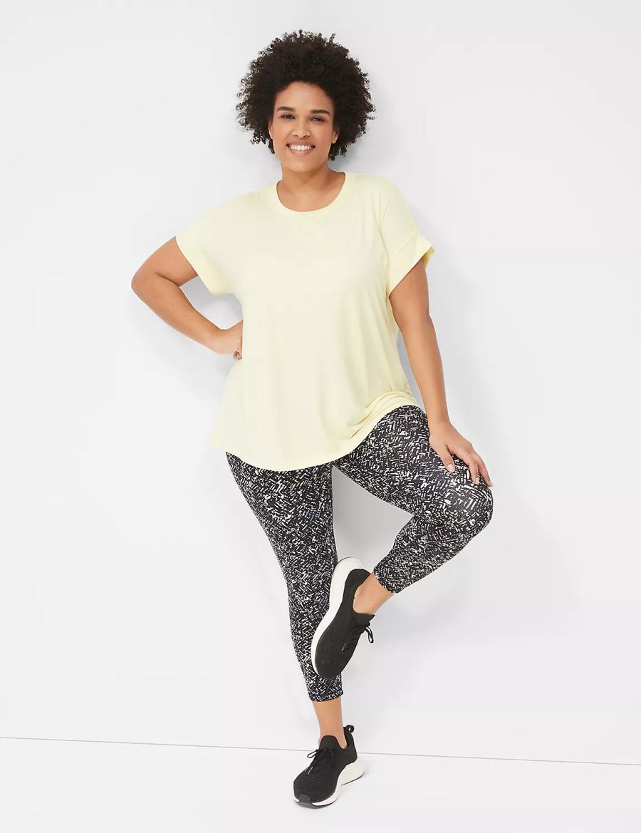 μπλουζακια γυναικεια Lane Bryant LIVI Soft Crew-Neck Recycled Tee κίτρινα | ARN6378RJ