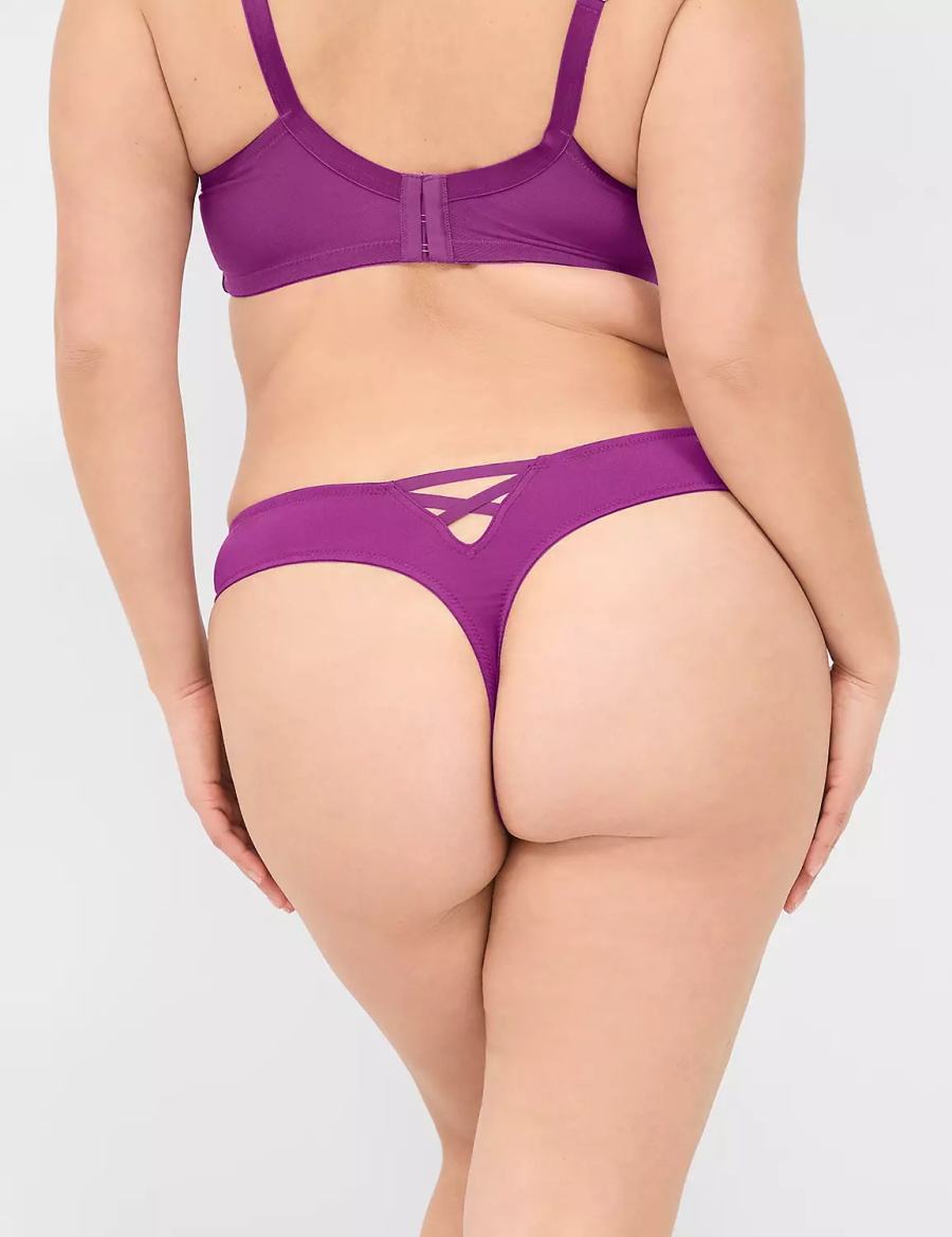 Στριγκάκι γυναικεια Lane Bryant Lace-Front μωβ | NIN8078CC