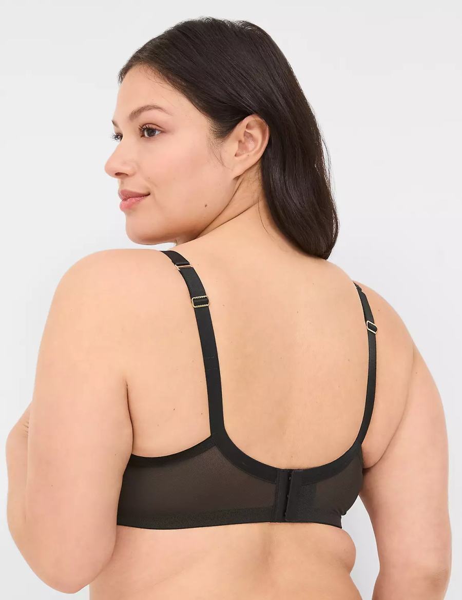 Μπραλέτες γυναικεια Lane Bryant Lace Quarter Cup μαυρα | JQT275YW