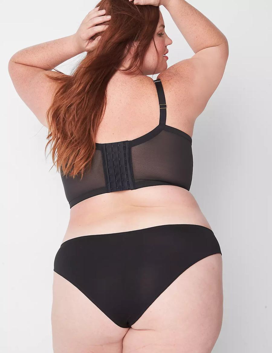 Κιλότα γυναικεια Lane Bryant Lace Tanga μαυρα | JLD7243GC