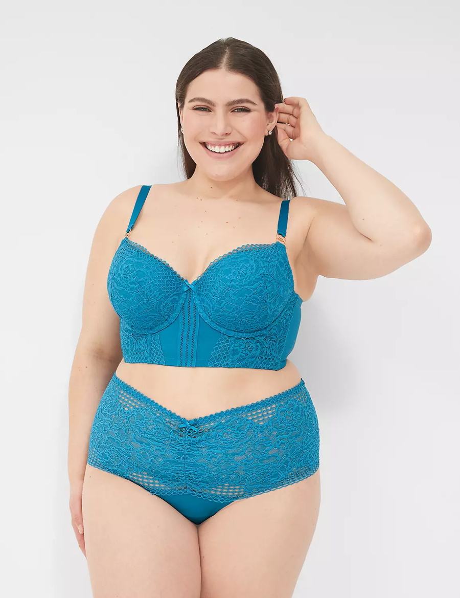 Στριγκάκι γυναικεια Lane Bryant Lace μπλε | RGB5165ZS