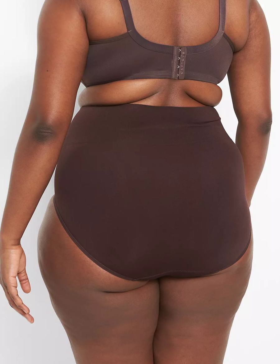 Κιλότα γυναικεια Lane Bryant Level 2 Shaping High-Waist Full σοκολάτα μωβ | RQI9832ER