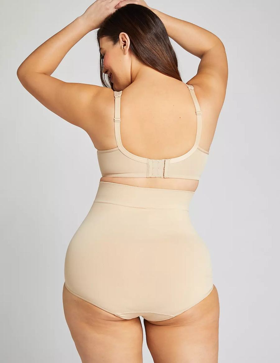 Κιλότα γυναικεια Lane Bryant Level 2 Shaping Ultra High-Waist Brief Μπεζ | HIA582WT