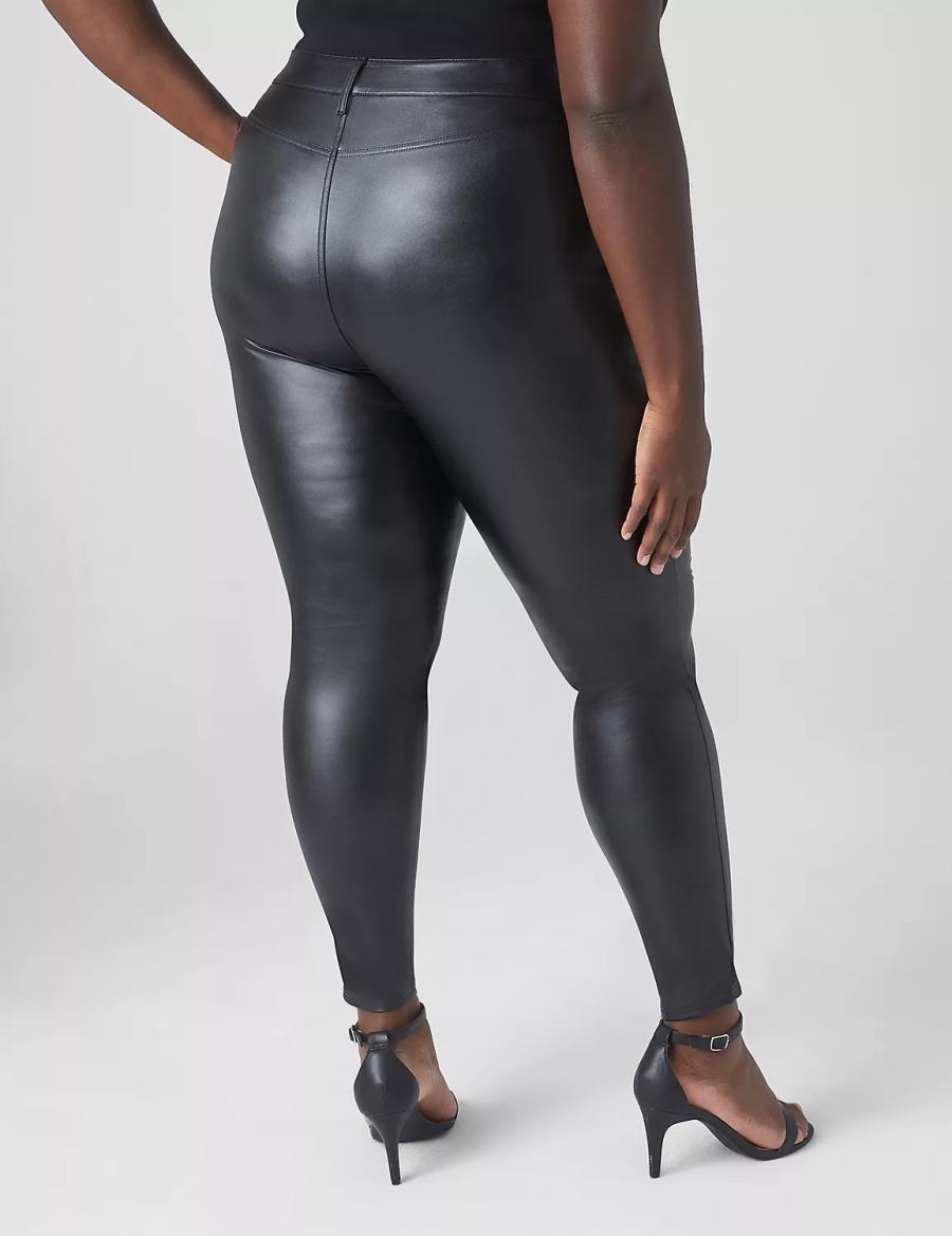 Κολαν γυναικεια Lane Bryant Lightweight Faux-Leather μαυρα | ZBD4711FT