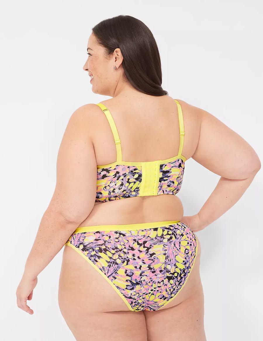 Μπραλέτες γυναικεια Lane Bryant Longline Demi κίτρινα Πολύχρωμο | MWL8271ZW