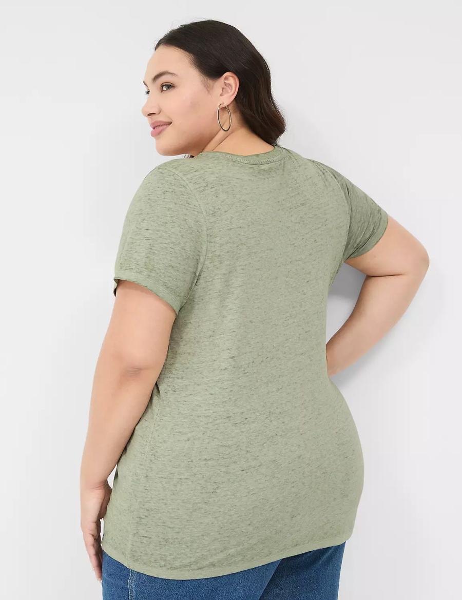 μπλουζακια γυναικεια Lane Bryant Love Graphic Tee Ελιά πρασινο | BSO7650GO