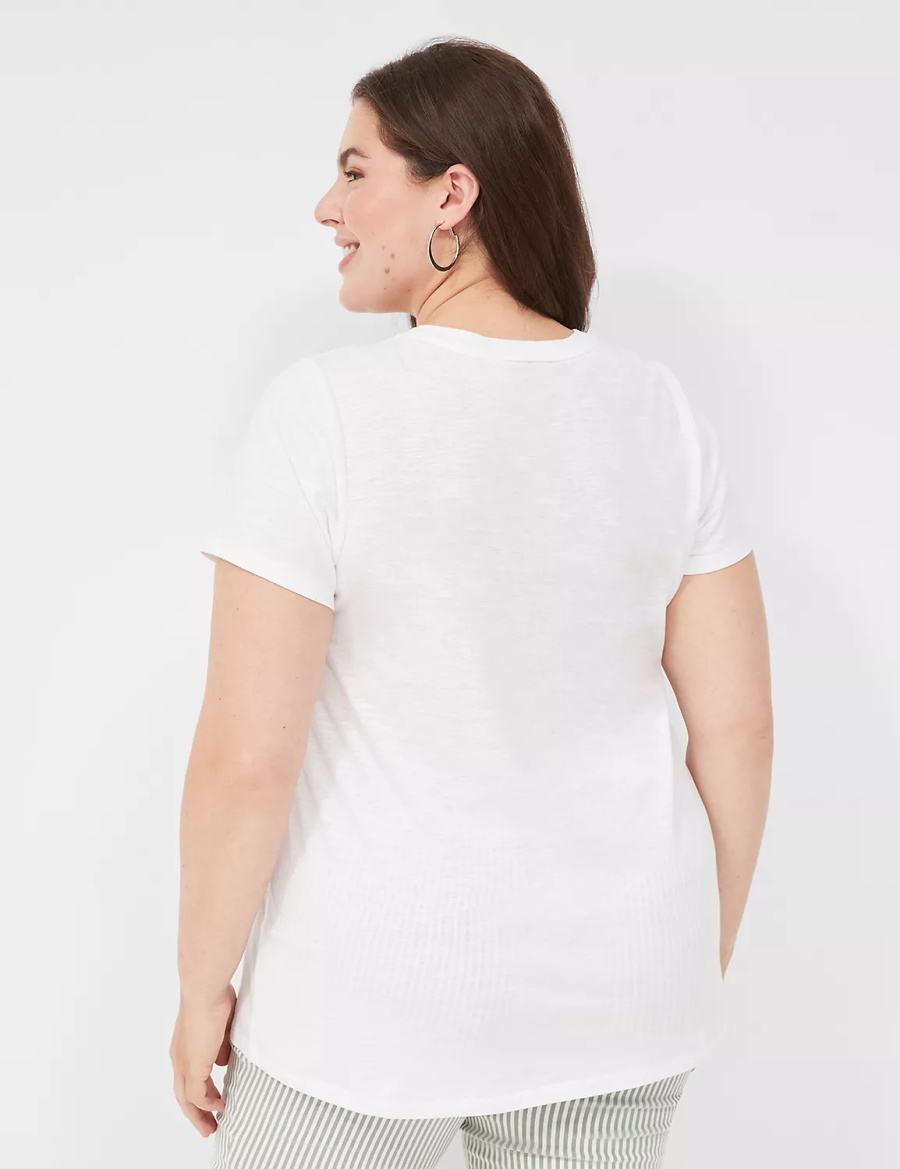 μπλουζακια γυναικεια Lane Bryant Love & Faith Graphic Tee ασπρα | SEH1725OB