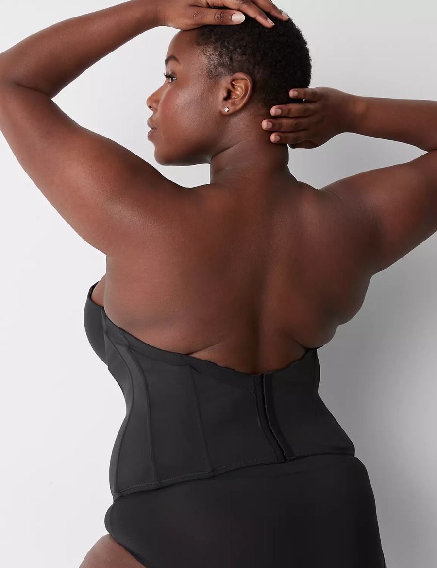 Μπραλέτες γυναικεια Lane Bryant Low-Back Multiway Bustier μαυρα | SPT5968RF