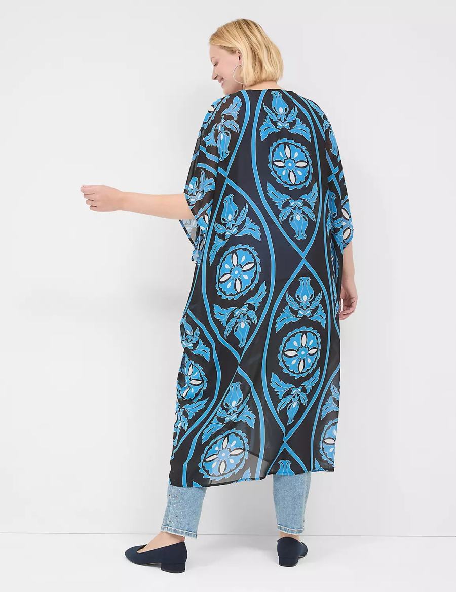 Μπουρνούζι γυναικεια Lane Bryant Maxi Chiffon Overpiece μπλε | FGS3817IY