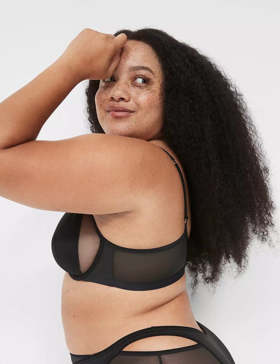 Μπραλέτες γυναικεια Lane Bryant Mesh High Apex μαυρα | TGF654CZ