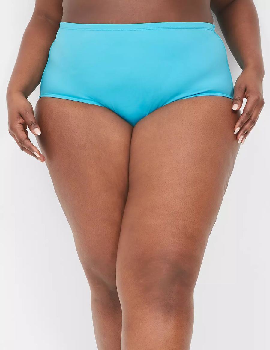 Κιλότα γυναικεια Lane Bryant Mid-Rise Swim μπλε | HNO9848OB