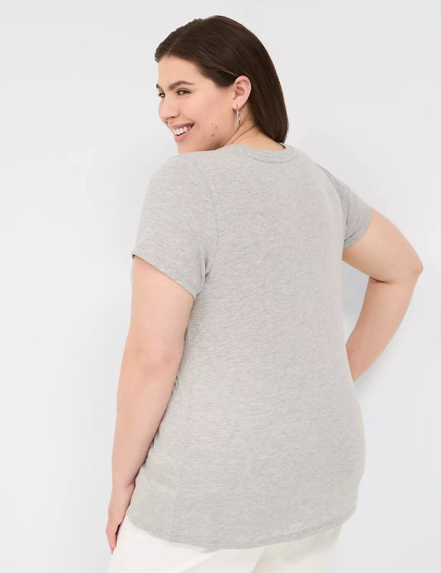 μπλουζακια γυναικεια Lane Bryant Nashville Graphic Tee ανοιχτο γκρι | CRM4520AI