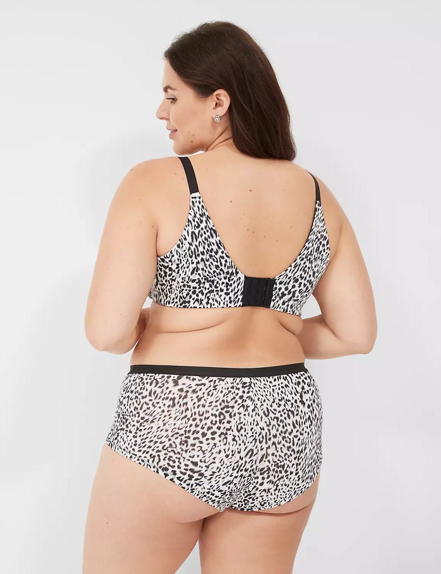 Κιλότα γυναικεια Lane Bryant No-Show Boyshort ασπρα μαυρα | ZVY4920TI