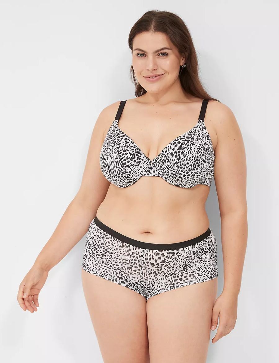 Κιλότα γυναικεια Lane Bryant No-Show Boyshort ασπρα μαυρα | ZVY4920TI