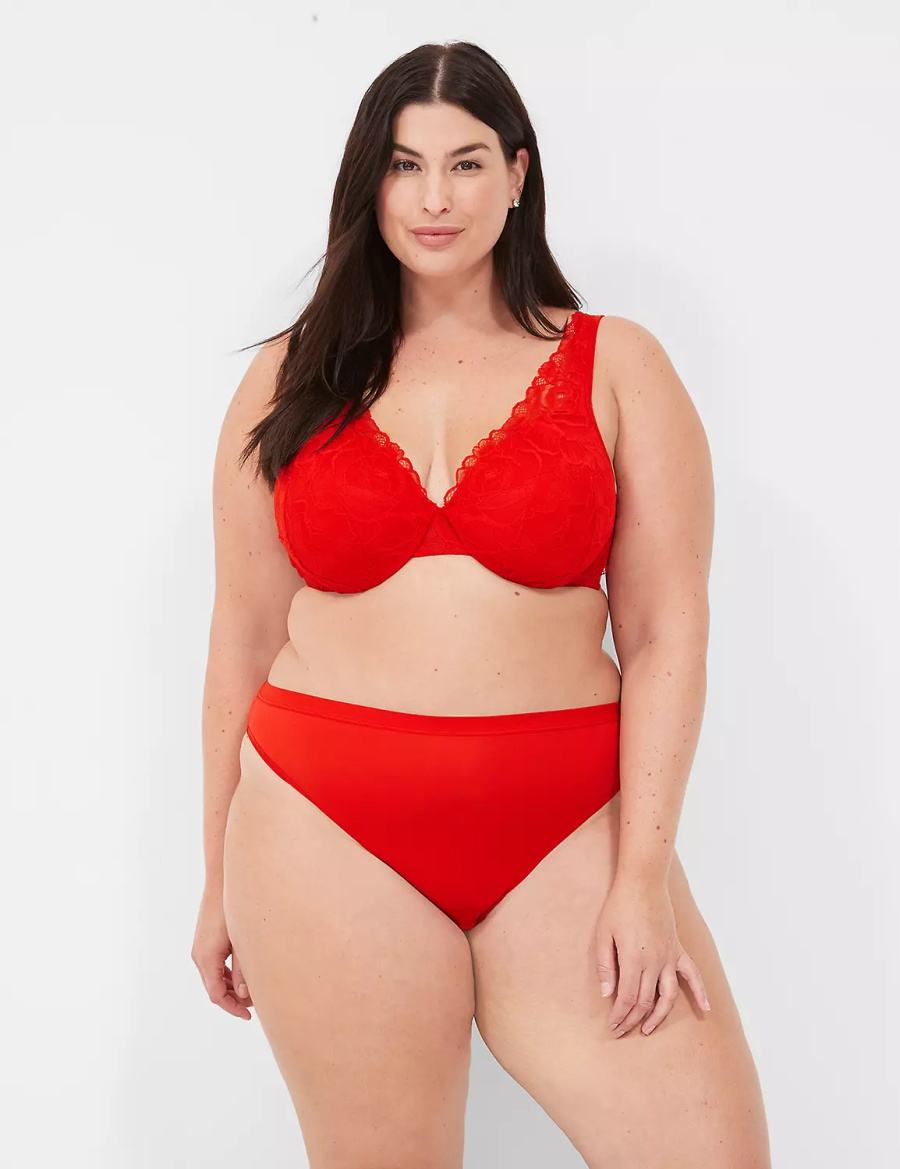 Κιλότα γυναικεια Lane Bryant No-Show French Cut κοκκινα | UYV2820IX