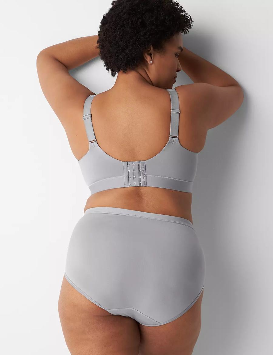 Κιλότα γυναικεια Lane Bryant No-Show Full with Lace γκρι | SLX1515EN