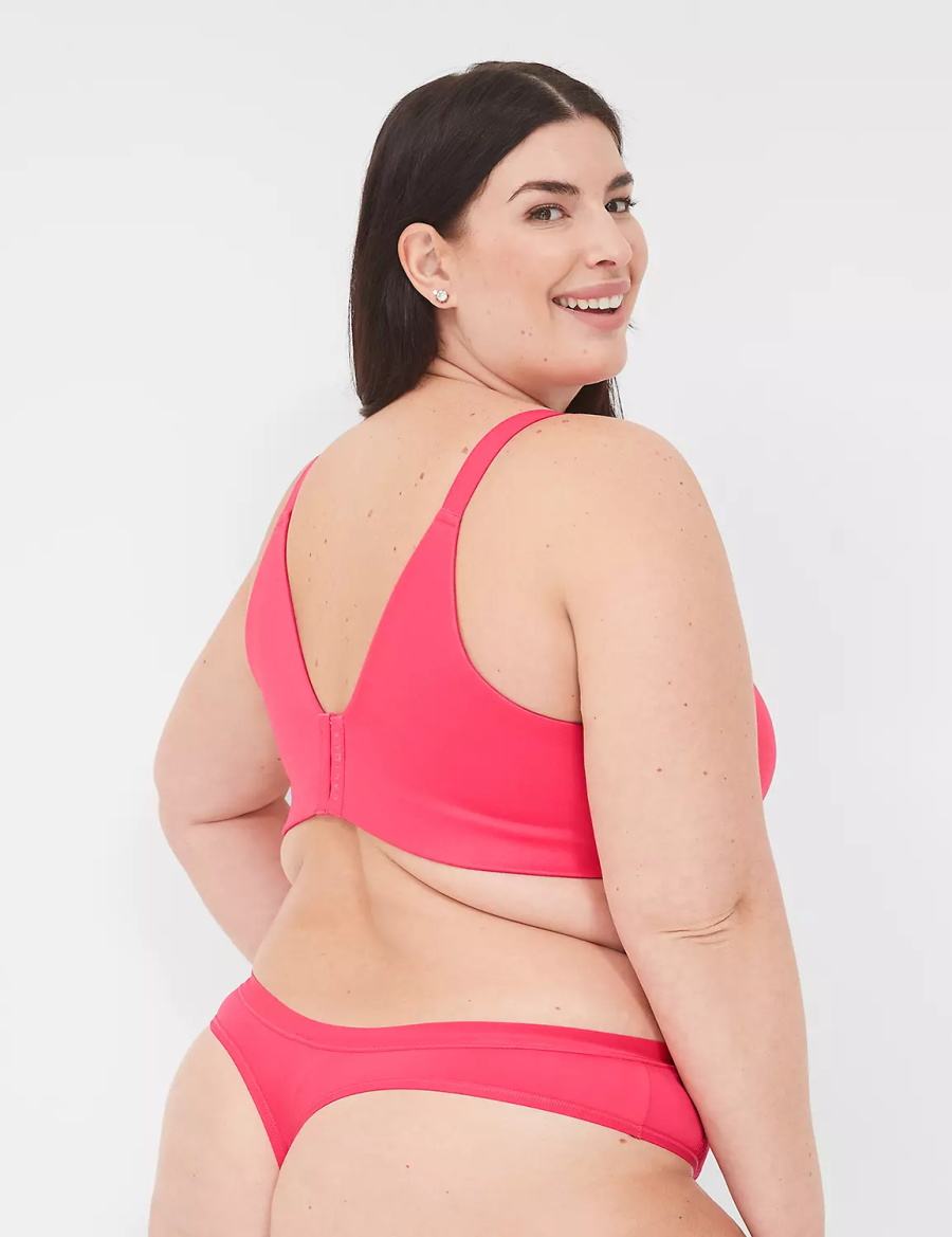 Στριγκάκι γυναικεια Lane Bryant No-Show With Lace Trim σκούρο κοκκινα | DJX2998ZF