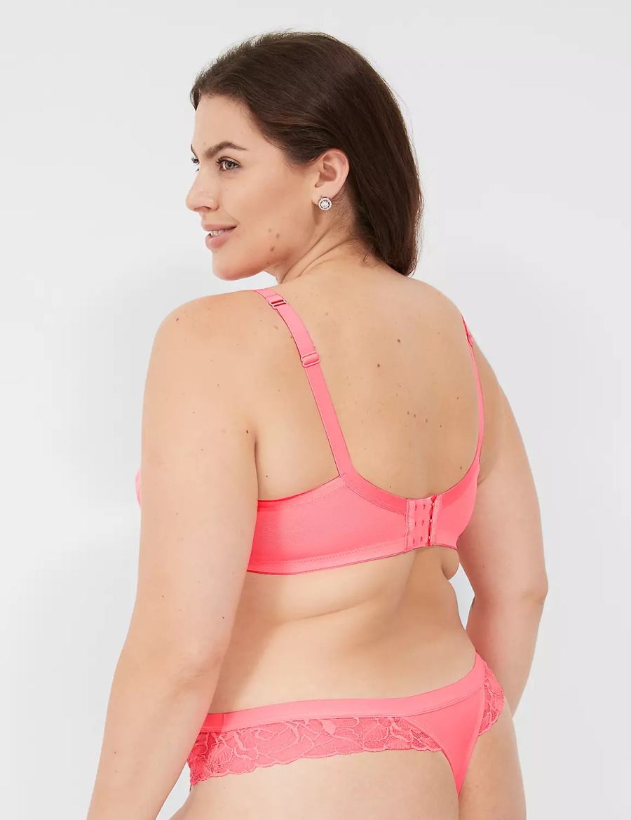 Στριγκάκι γυναικεια Lane Bryant No-Show with Lace ροζ | TGG2549VL