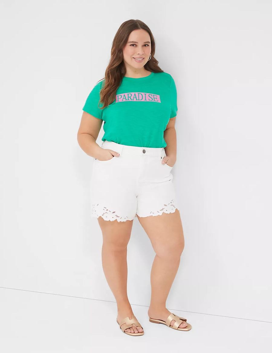 μπλουζακια γυναικεια Lane Bryant Paradise Graphic Tee τυρκουάζ | FCR7524RB