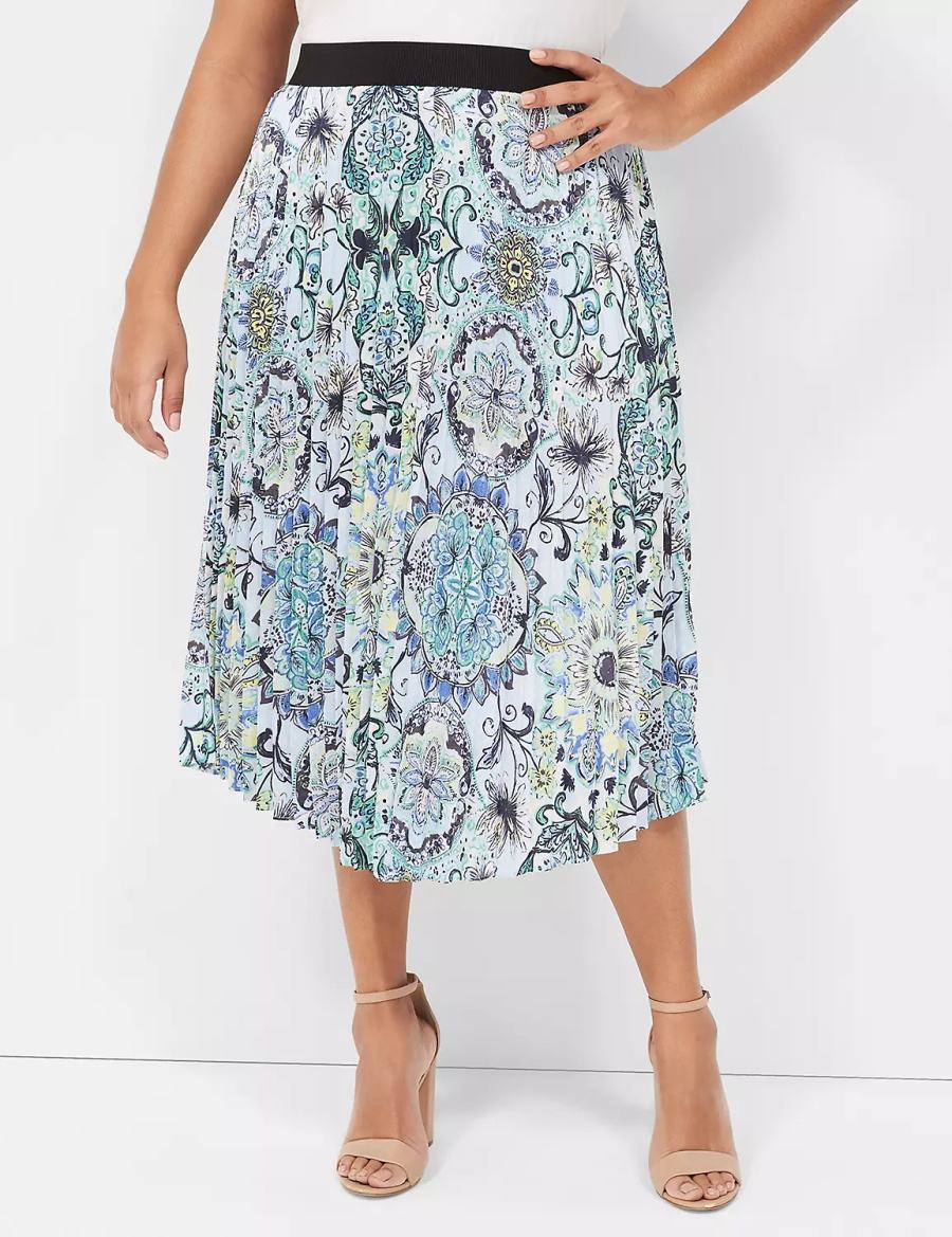 φουστεσ γυναικεια Lane Bryant Pleated μπλε | JMH2127TP