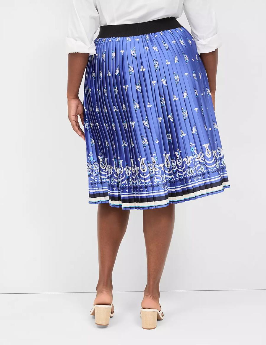 φουστεσ γυναικεια Lane Bryant Pleated μπλε | KSK2867EA