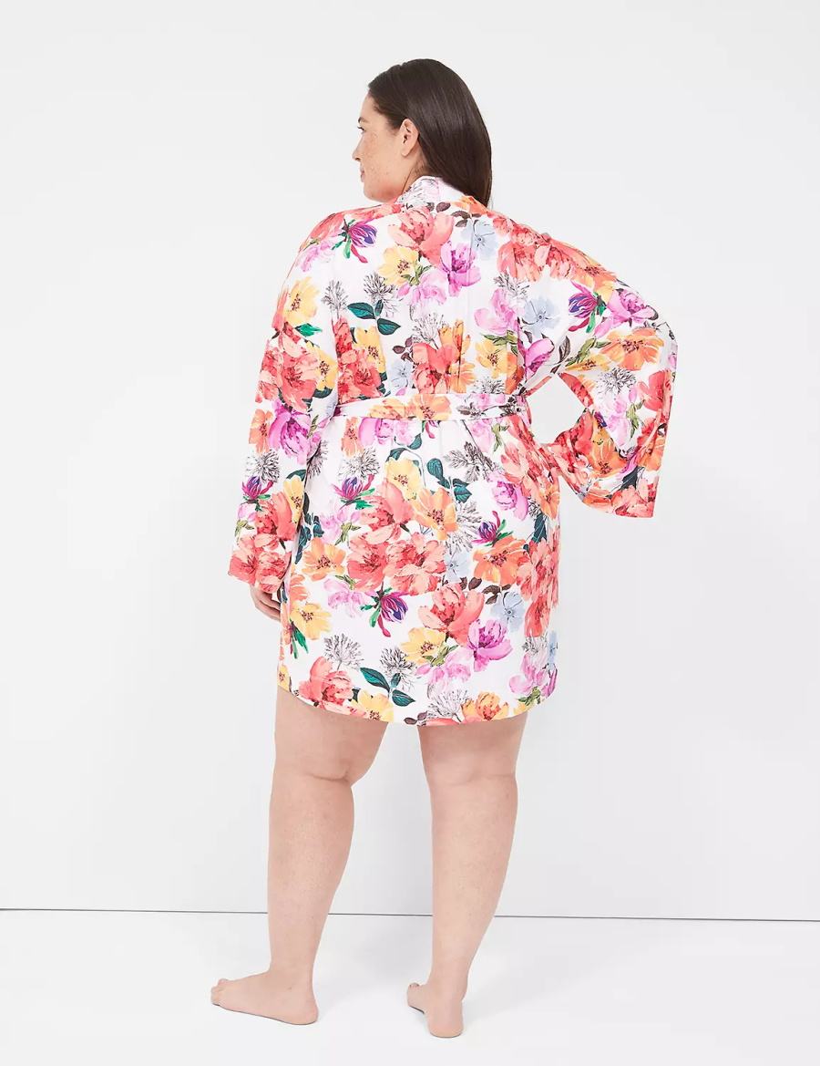 Μπουρνούζι γυναικεια Lane Bryant Printed Microfiber πορτοκαλι Πολύχρωμο | XEF199WK