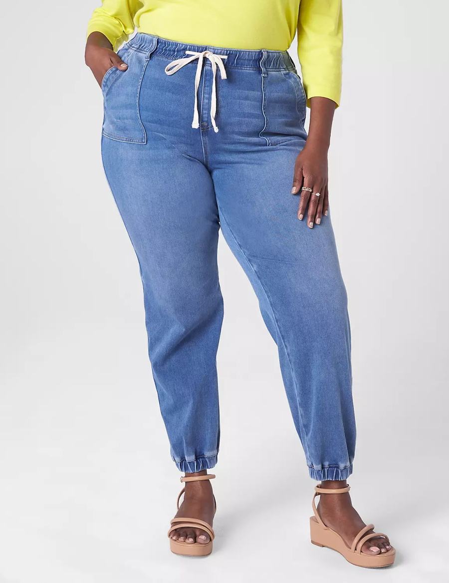 Τζιν γυναικεια Lane Bryant Pull-On Boyfriend Jogger μπλε | EMI148WU