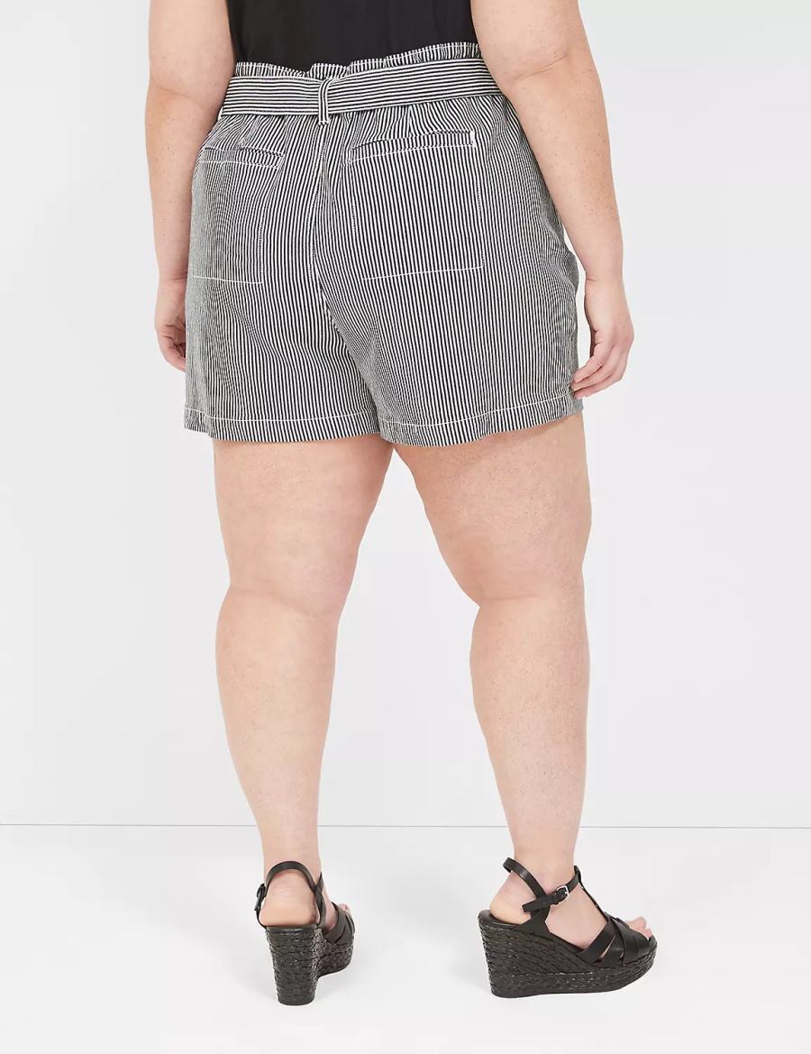 Σορτσ γυναικεια Lane Bryant Pull-On Fit High-Rise Jean μαυρα | BGG5948UX