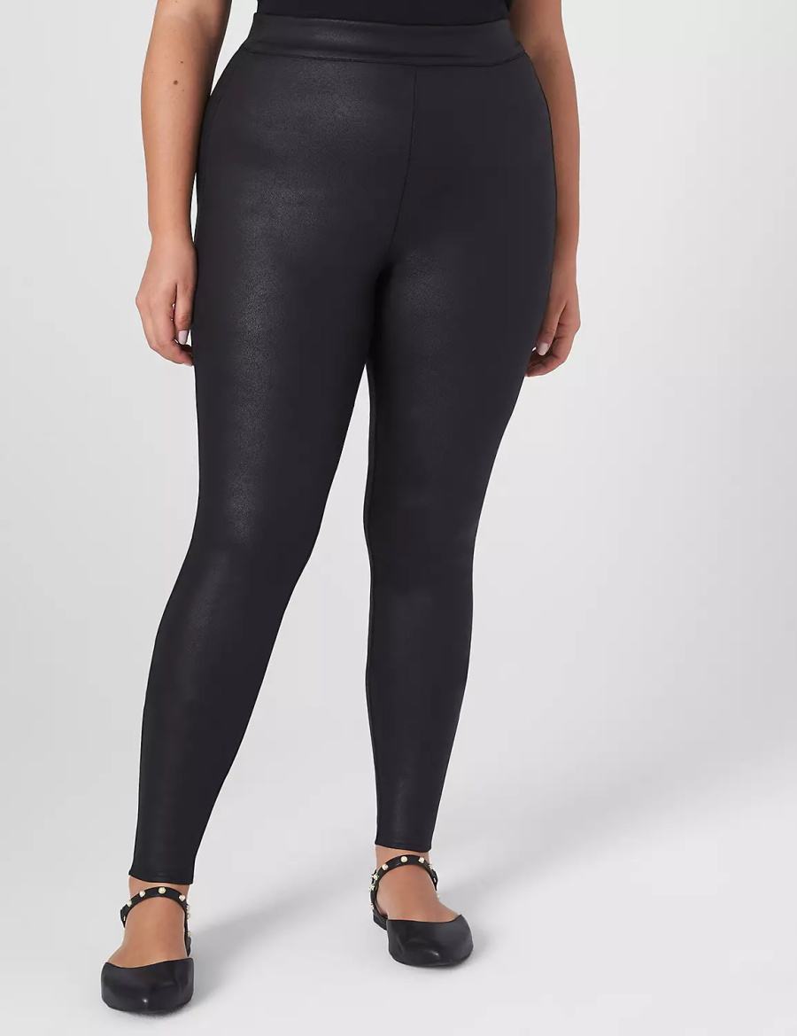 Κολαν γυναικεια Lane Bryant Pull-On High-Rise Ponte - Coated μαυρα | VBY8949TS