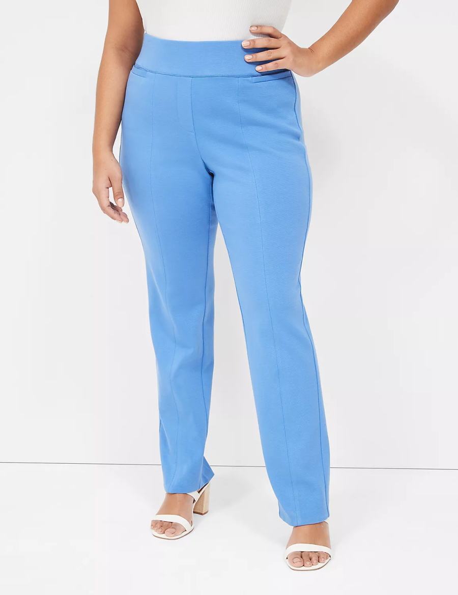 Παντελονι γυναικεια Lane Bryant Pull-On Ottoman Ponte Straight Leg μπλε | ZJD9580WY