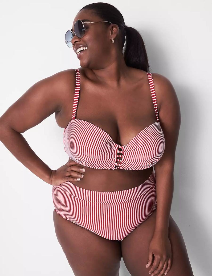 Κιλότα γυναικεια Lane Bryant Seersucker Swim ροζ | XWW2965TE