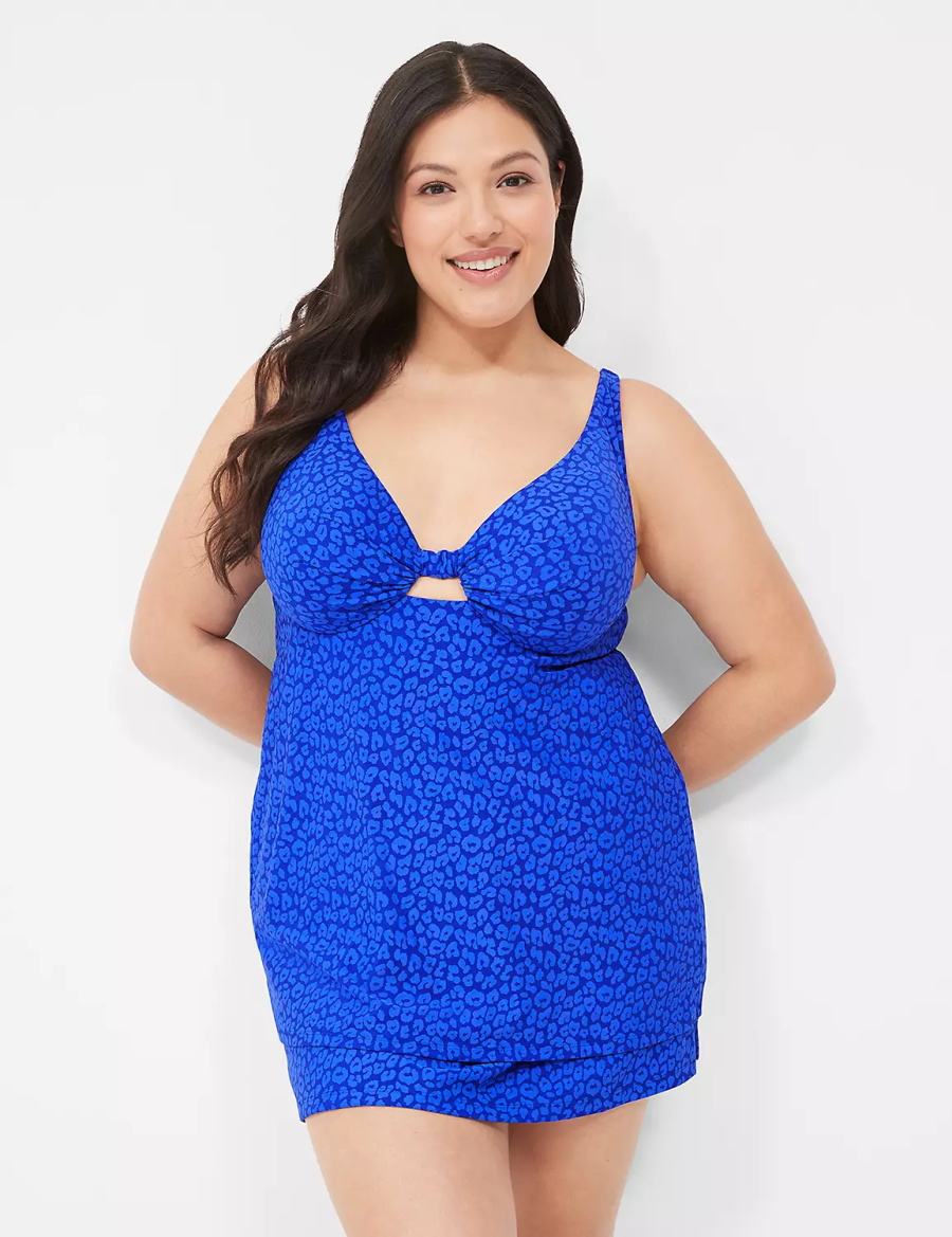 φουστεσ γυναικεια Lane Bryant Side Slit Swim μπλε | LUG8015VG