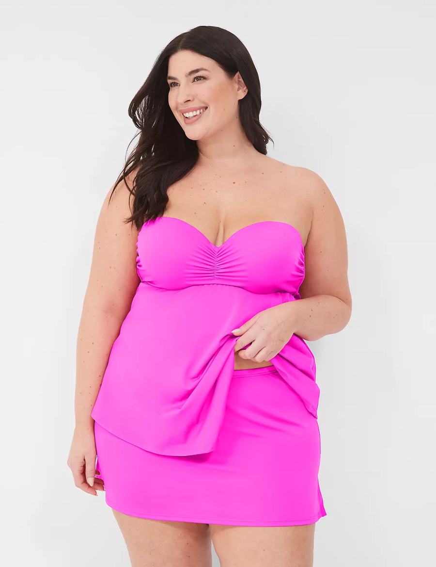 φουστεσ γυναικεια Lane Bryant Side Slit Swim ροζ | SLZ2778SW