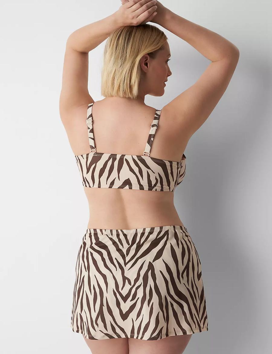 φουστεσ γυναικεια Lane Bryant Side Slit Swim καφε Πολύχρωμο | EFQ794DS