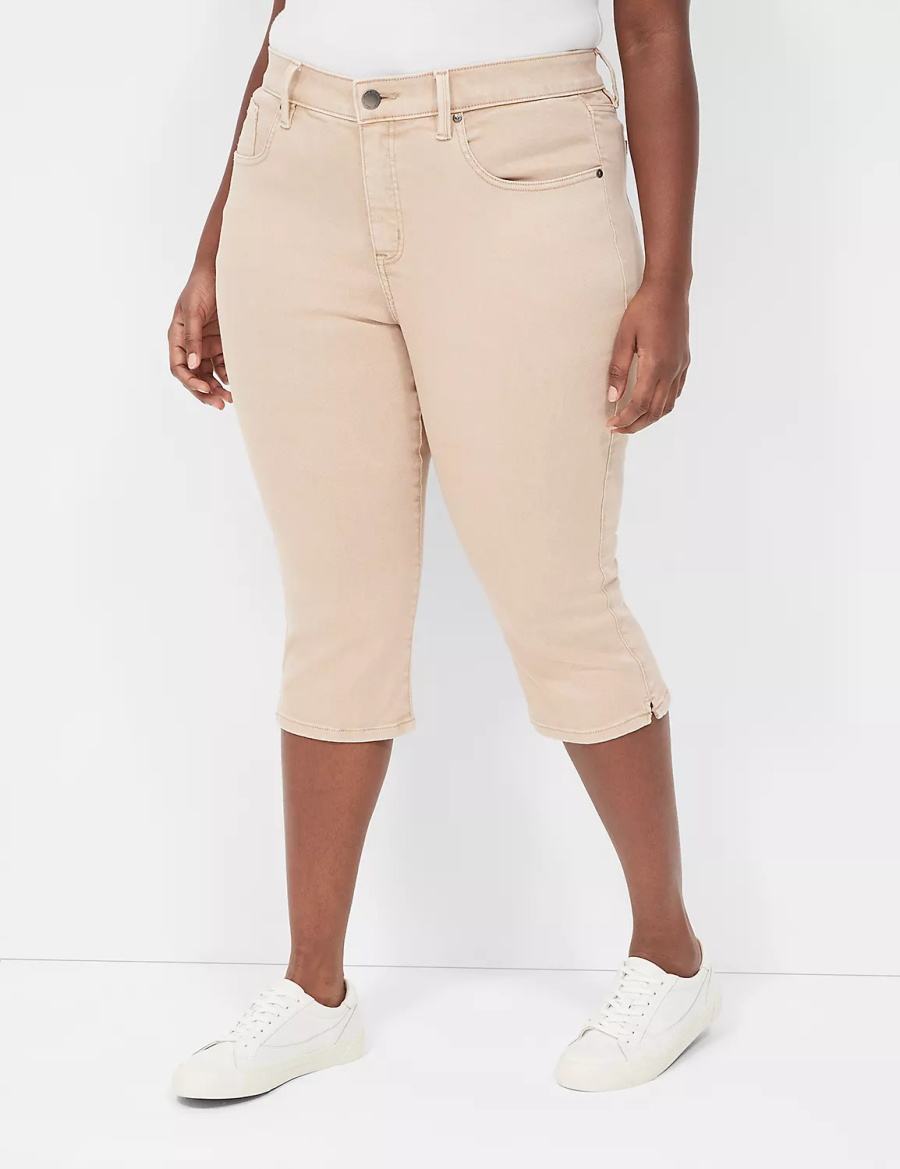 Τζιν γυναικεια Lane Bryant Signature Fit High-Rise Color Pedal καφε | UYF4564EF