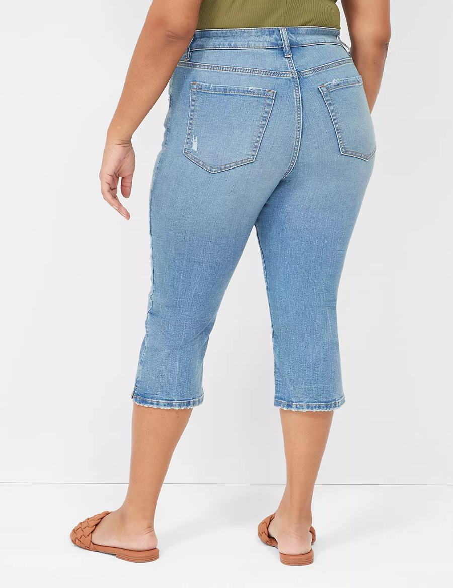 Τζιν γυναικεια Lane Bryant Signature Fit High-Rise Pedal μπλε | LVC6692XI