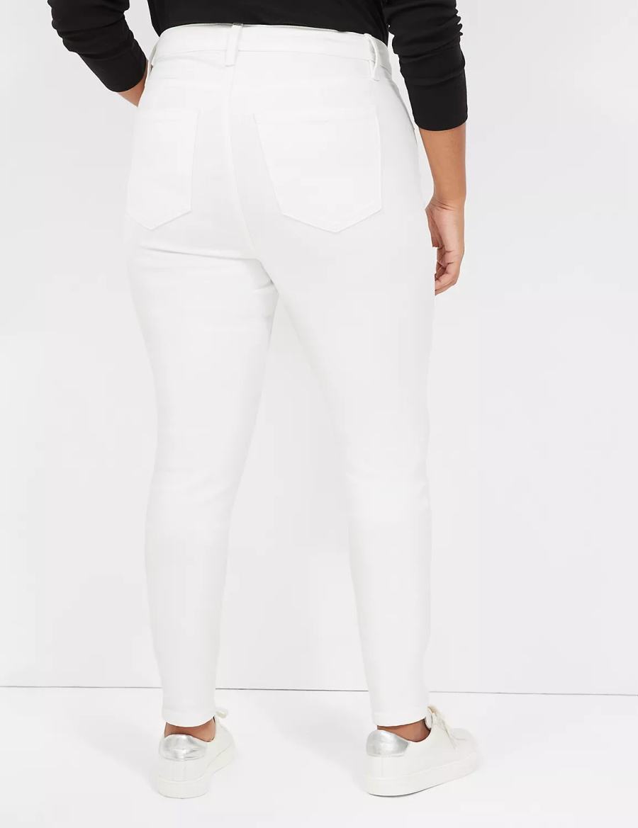 Τζιν γυναικεια Lane Bryant Signature Fit White Skinny ασπρα | JRE9147IK