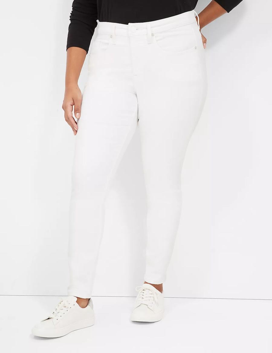 Τζιν γυναικεια Lane Bryant Signature Fit White Skinny ασπρα | JRE9147IK