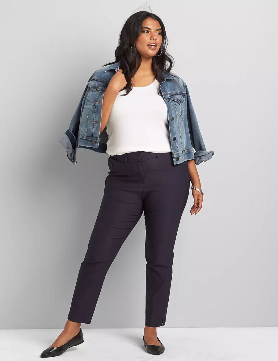 Παντελονι γυναικεια Lane Bryant Slim Ankle 4-Season μπλε | RPC447YZ